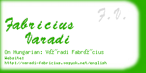 fabricius varadi business card